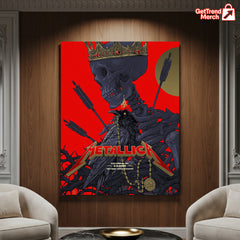 Metallica M72 World Tour May 9, 2025 Columbus, OH Historic Crew Stadium – Crowned Skull Raven Poster Canvas Wall Art