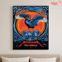 Metallica M72 World Tour November 1 2025 Perth Australia Optus Stadium Poster Canvas Wall Art