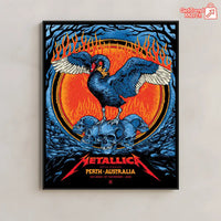 Metallica M72 World Tour November 1 2025 Perth Australia Optus Stadium Poster Canvas Wall Art