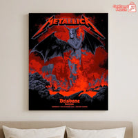 Metallica M72 World Tour November 12, 2025 Brisbane, Australia - Suncorp Stadium Poster Canvas Wall Art