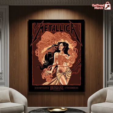 Metallica M72 World Tour November 12 2025 Brisbane Australia Suncorp Stadium Poster Canvas Wall Art