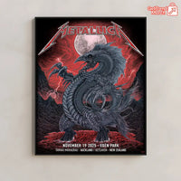 Metallica M72 World Tour November 19 2025 Auckland New Zealand Eden Park Poster Canvas Wall Art