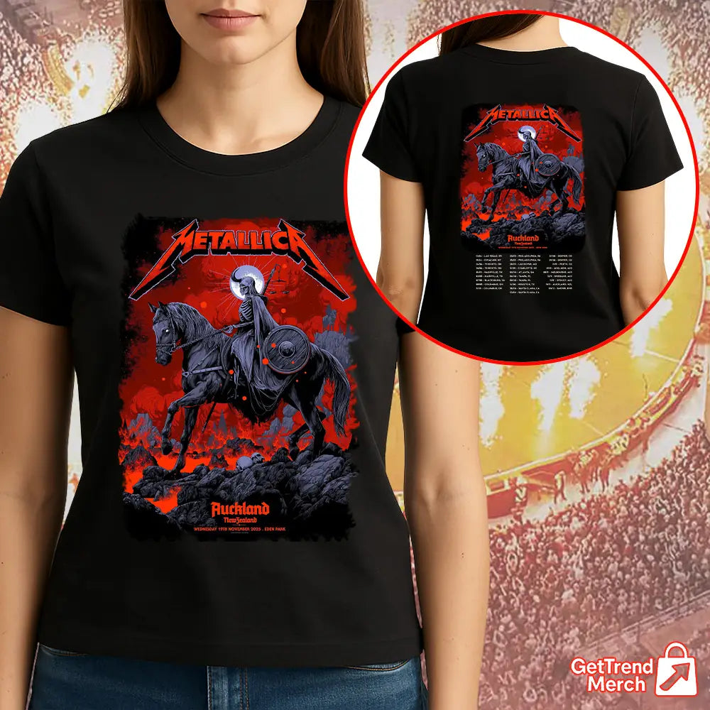 Metallica M72 World Tour November 19, 2025 Auckland, New Zealand - Eden Park Tour Shirt