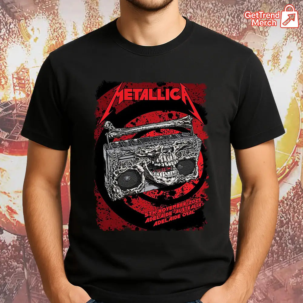 Metallica M72 World Tour November 5, 2025 Adelaide, Australia - Adelaide Oval Tour Shirt