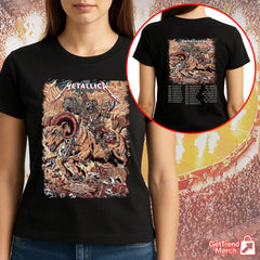 Metallica Concert Tour M72 World Tour - June 29, 2025 Denver, Colorado Empower Field at Mile High - No Repeat Weekend Setlist Official Band T-Shirt