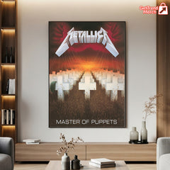 Metallica Master of Puppets Canvas Poster – Iconic Album Cover Wall Art Print, Heavy Metal Home Decor
