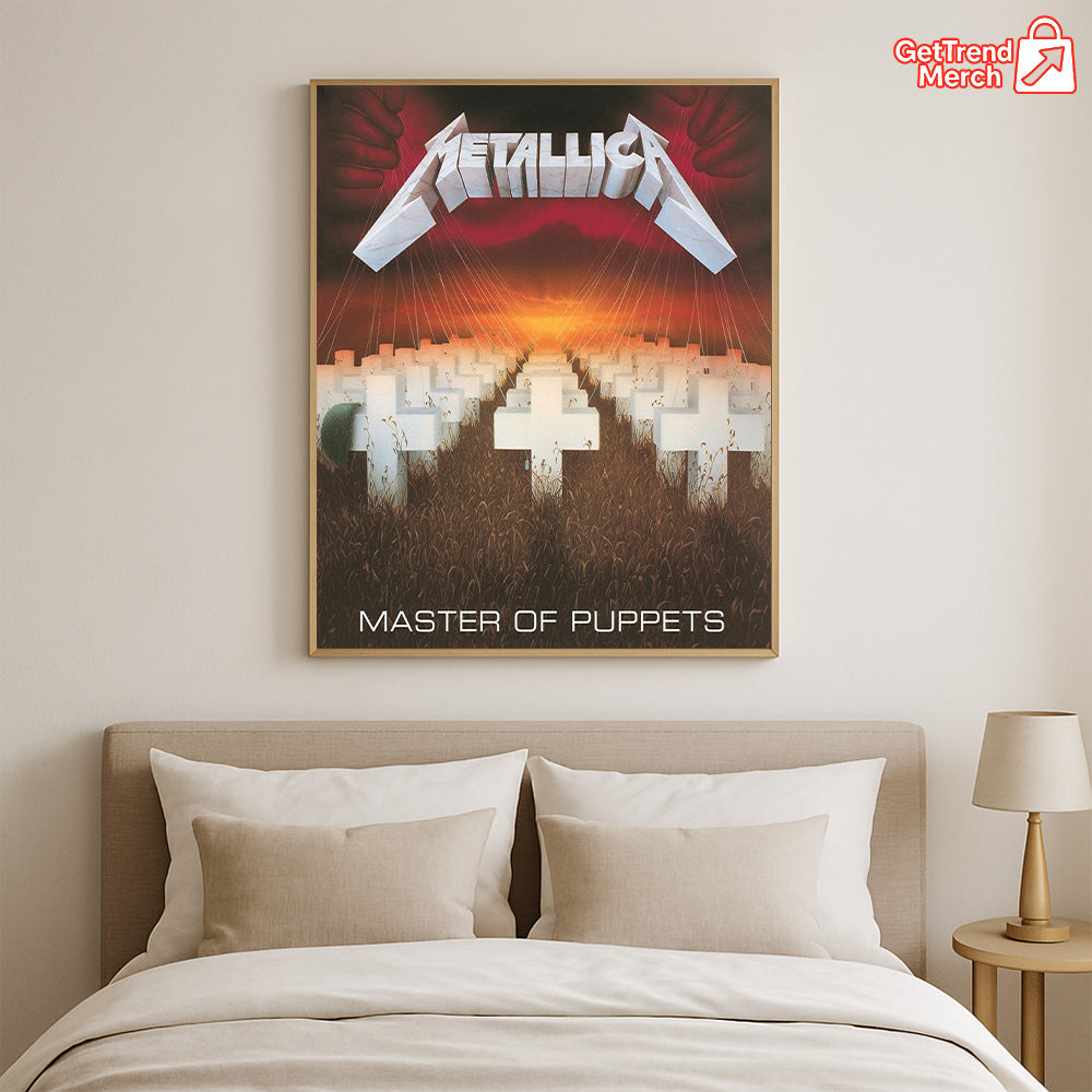 Metallica Master of Puppets Canvas Poster – Iconic Album Cover Wall Art Print, Heavy Metal Home Decor - Get Trend Merch