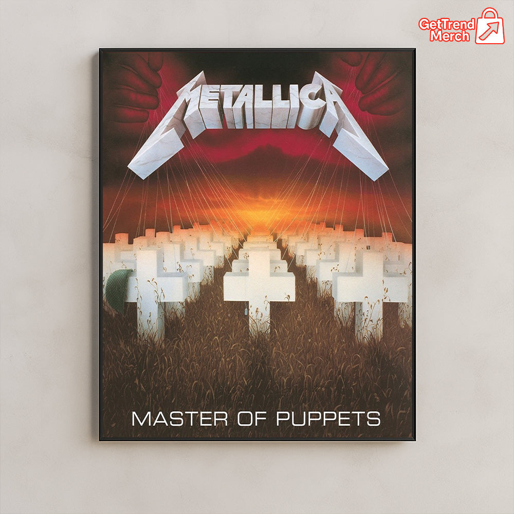 Metallica Master of Puppets Canvas Poster – Iconic Album Cover Wall Art Print, Heavy Metal Home Decor