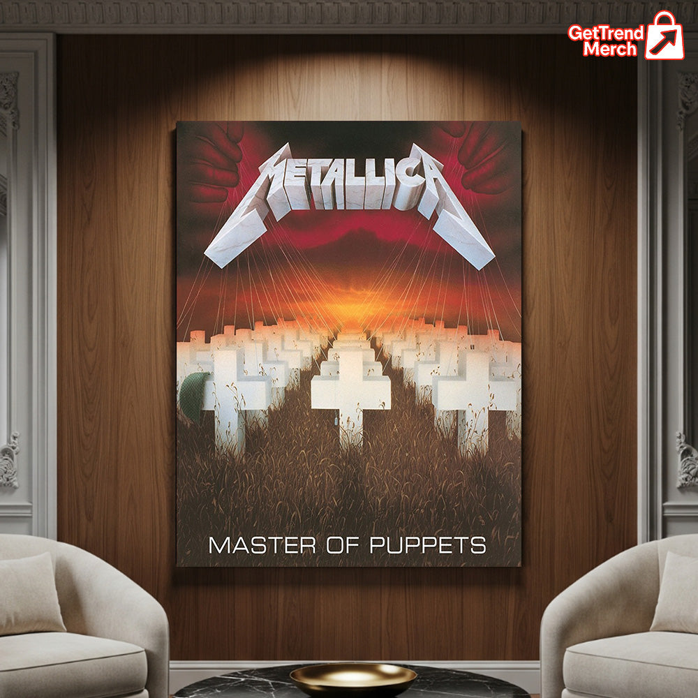 Metallica Master of Puppets Canvas Poster – Iconic Album Cover Wall Art Print, Heavy Metal Home Decor - Get Trend Merch