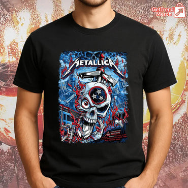 Metallica Nashville 2025 Warrior Skull T-Shirt | M72 North American Tour Shirt – May 1 Nissan Stadium - Get Trend Merch