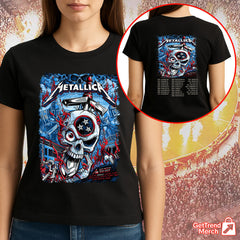 Metallica Nashville 2025 Warrior Skull T-Shirt | M72 North American Tour Shirt – May 1 Nissan Stadium