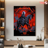 Metallica, Perth, Australia, Optus Stadium, 2025, Poster Canvas Wall Art, Concert Poster, Tour Merch Style, Fan-Made Tribute, Collector
