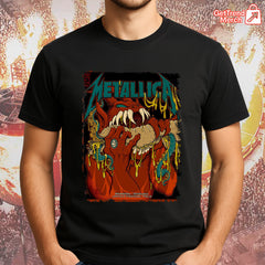 Metallica Philadelphia 2025 Night 1 T-Shirt | Red Monster Bite Tour Tee – Lincoln Financial Field