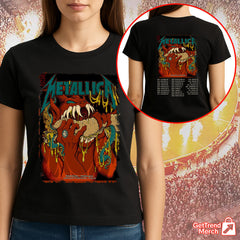 Metallica Philadelphia 2025 Night 1 T-Shirt | Red Monster Bite Tour Tee – Lincoln Financial Field