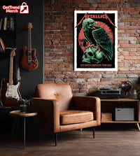 Metallica Poster Canvas, M72 North American Tour 2025, Skull Eagle Rhys Cooper Art, Concert Wall Art Decor - Get Trend Merch