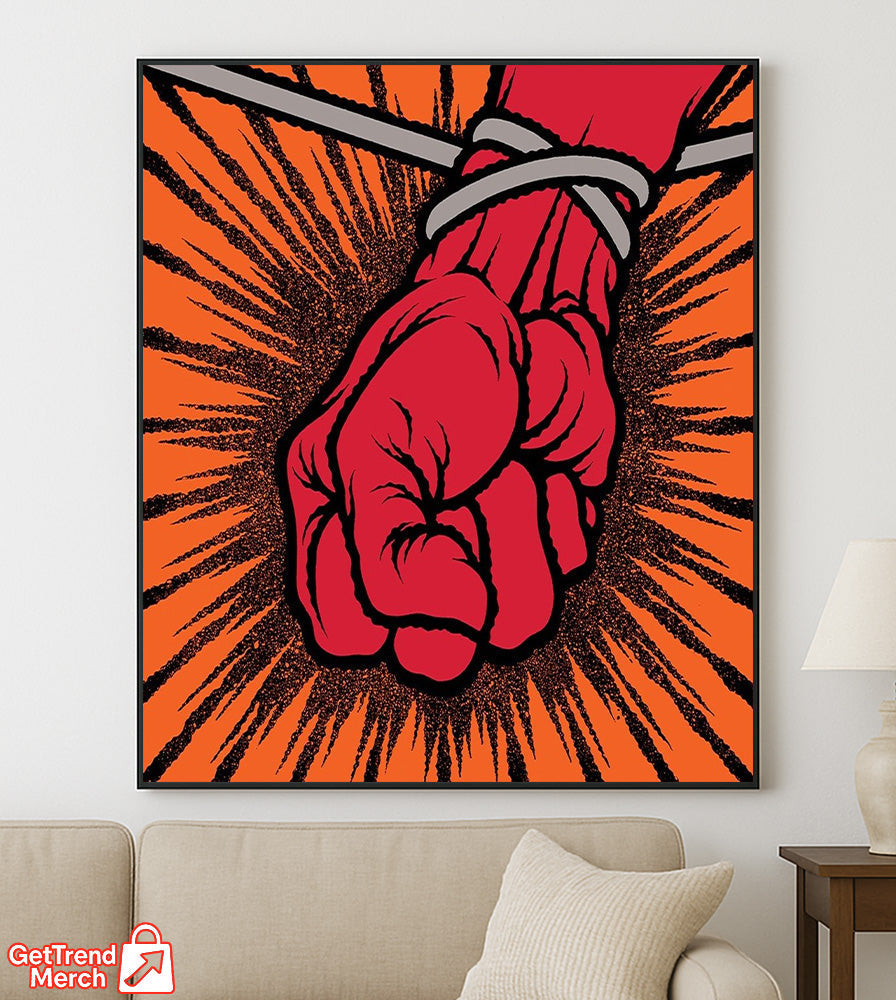 Metallica St. Anger Album Cover Canvas Poster – Iconic Fist Design Wall Art by Pushead - Get Trend Merch