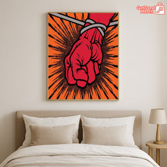 Metallica St. Anger Album Cover Canvas Poster – Iconic Fist Design Wall Art by Pushead