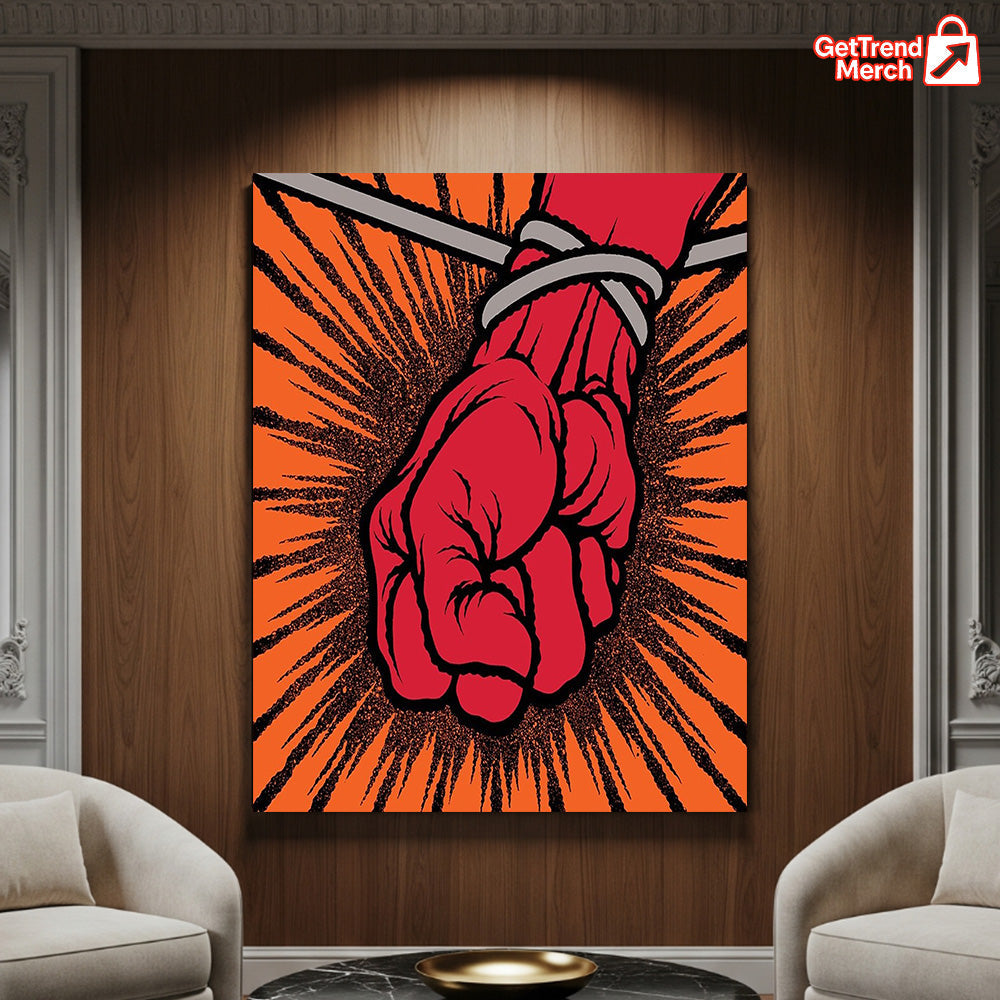 Metallica St. Anger Album Cover Canvas Poster – Iconic Fist Design Wall Art by Pushead