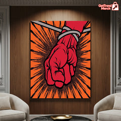 Metallica St. Anger Album Cover Canvas Poster – Iconic Fist Design Wall Art by Pushead