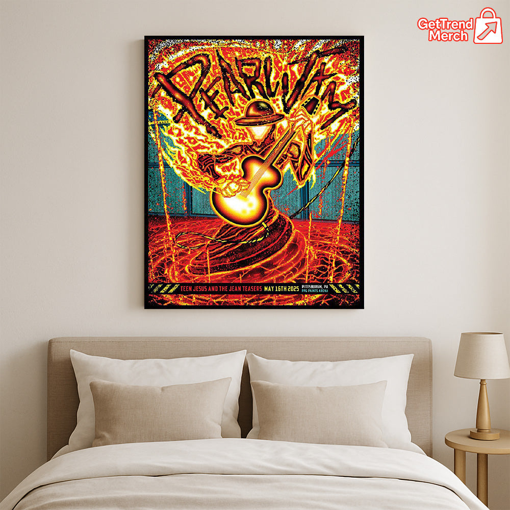 Pearl Jam Pittsburgh 2025 Concert Poster Canvas by Brad Klausen – Limited Edition Wall Art