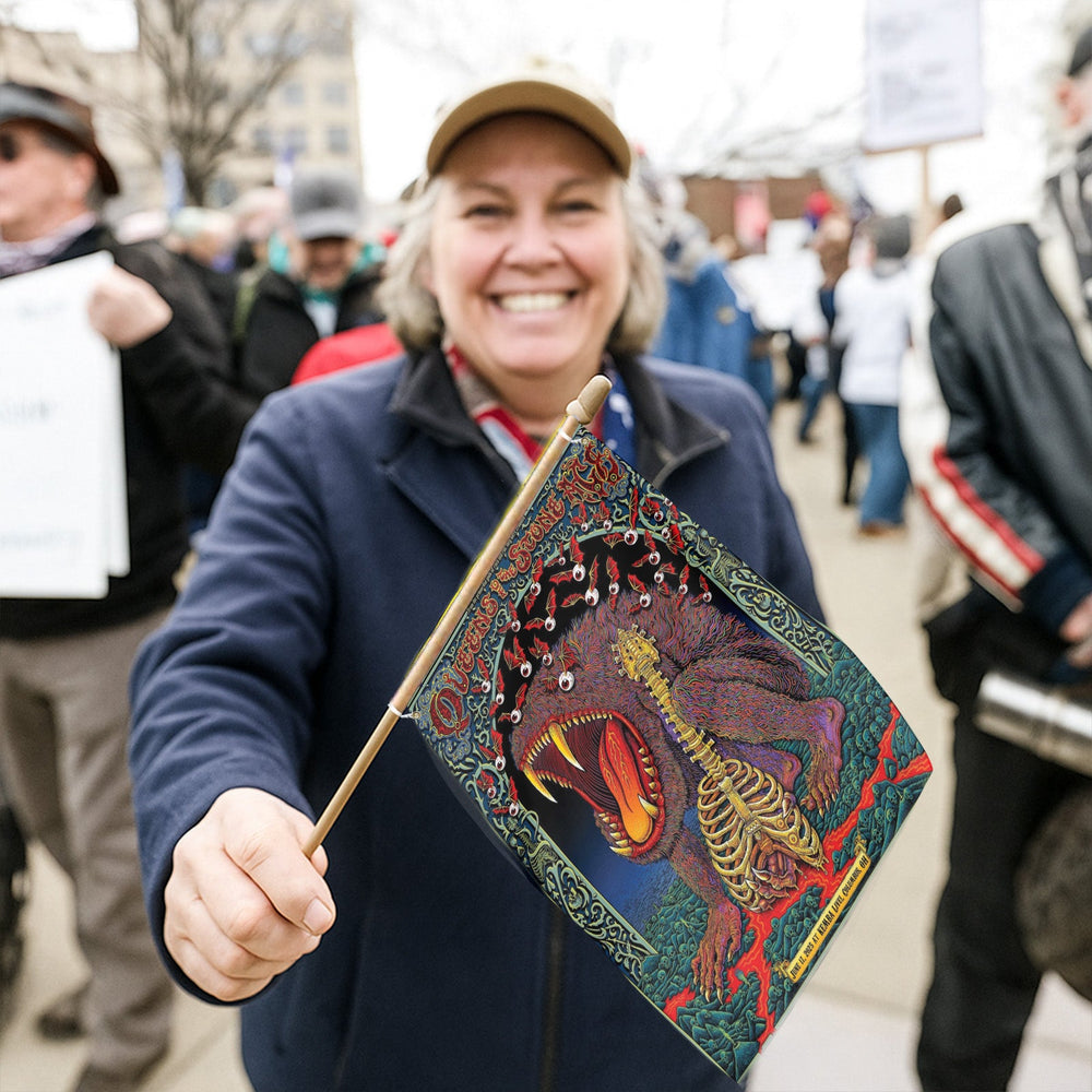 Queens Of The Stone Age Concert Tour 2025, Columbus Ohio, June 17, KEMBA Live, Poster Art Flag, 2-Sided House Flag, Limited Edition Tour Merch - Get Trend Merch