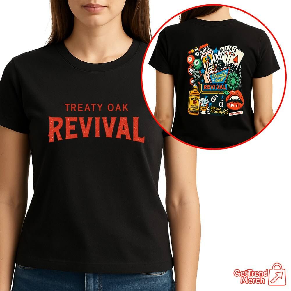 ReTro Treaty Oak Revival Western T-Shirt – Vintage Cowboy Rock Band Graphic Tee - Get Trend Merch