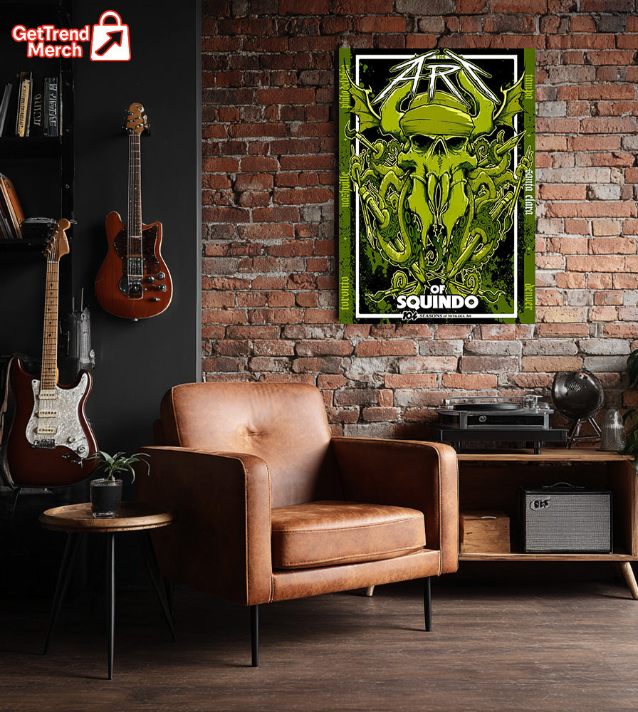 The Art of Squindo Metallica Santa Clara 2025 Poster Canvas – 104 Seasons of Metallica Art, Bay Area Limited Edition - Get Trend Merch