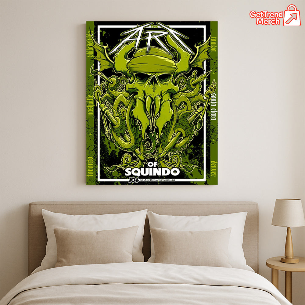 The Art of Squindo Metallica Santa Clara 2025 Poster Canvas – 104 Seasons of Metallica Art, Bay Area Limited Edition - Get Trend Merch