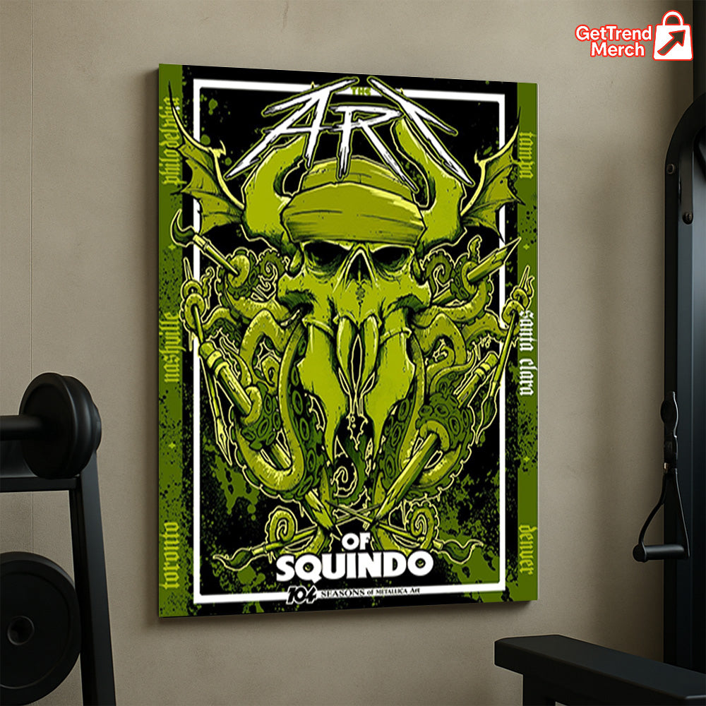 The Art of Squindo Metallica Santa Clara 2025 Poster Canvas – 104 Seasons of Metallica Art, Bay Area Limited Edition - Get Trend Merch
