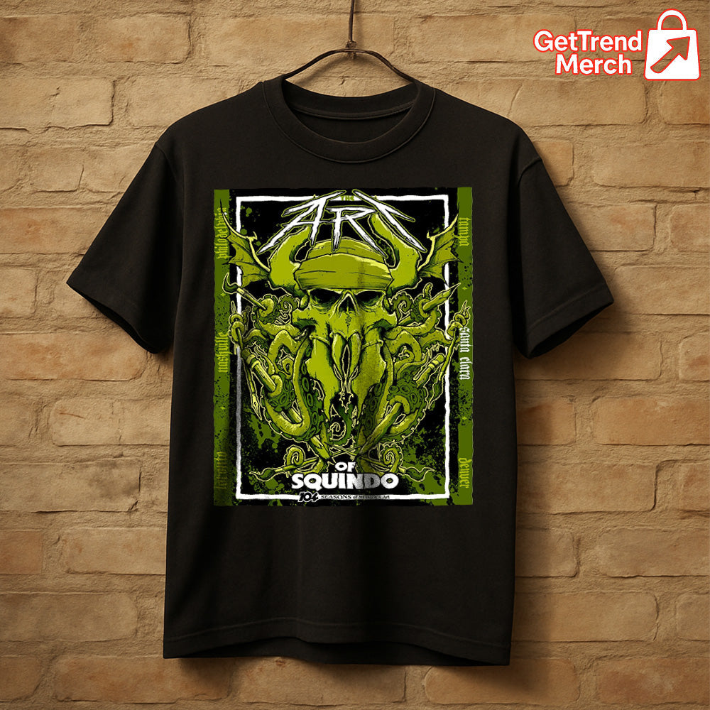 The Art of Squindo Metallica Santa Clara 2025 T-Shirt – Limited Pop-Up Shop Edition, Bay Area Collector Tee - Get Trend Merch