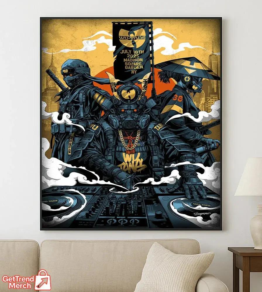Wu-Tang Clan NYC 2025 Poster | Madison Square Garden Limited Print – July 16 Show Canvas Wall Art - Get Trend Merch