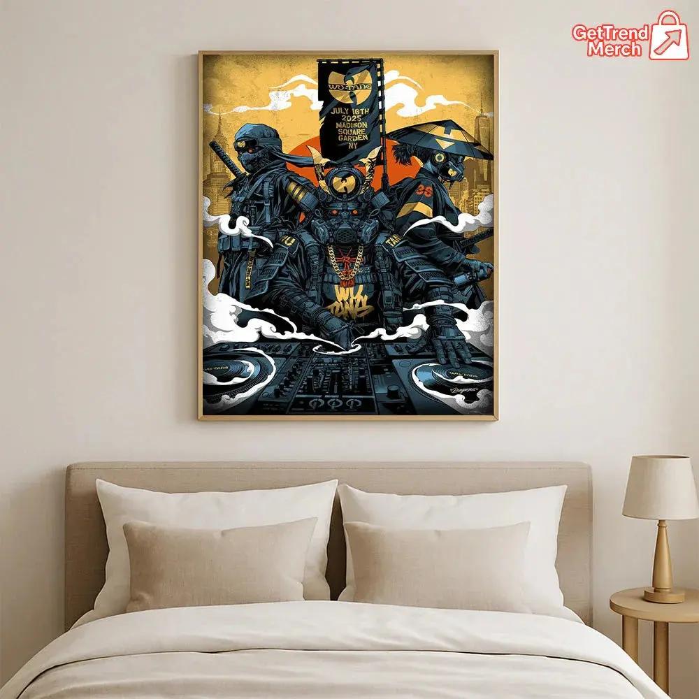 Wu-Tang Clan NYC 2025 Poster | Madison Square Garden Limited Print – July 16 Show Canvas Wall Art - Get Trend Merch