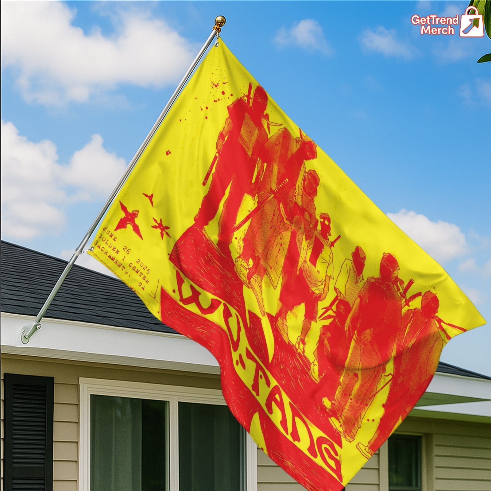 Wu-Tang Clan Sacramento Flag – June 26 2025 Golden 1 Center Concert Banner - Get Trend Merch